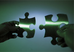 Dos piezas de puzzle Dos piezas de puzzle
