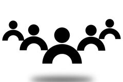 Posibilidades de investigación de la identidad de usuarios de Internet Siluetas negras de usuarios