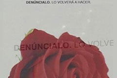 En el tercer trimestre de 2013 se presentaron 33.050 denuncias por violencia de género, un 2,3% menos que hace un año Un cartel con una rosa