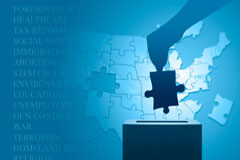 Requisito especial para la impugnación de acuerdos comunitarios: “haber salvado el voto” Una mano introduciendo una ficha de puzzle en una urna